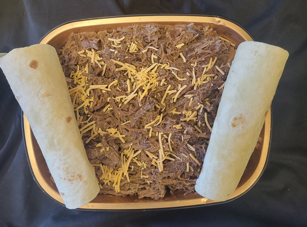 Beef Brisket Tacos with Tortillas and side of Cheese - Large Entrée