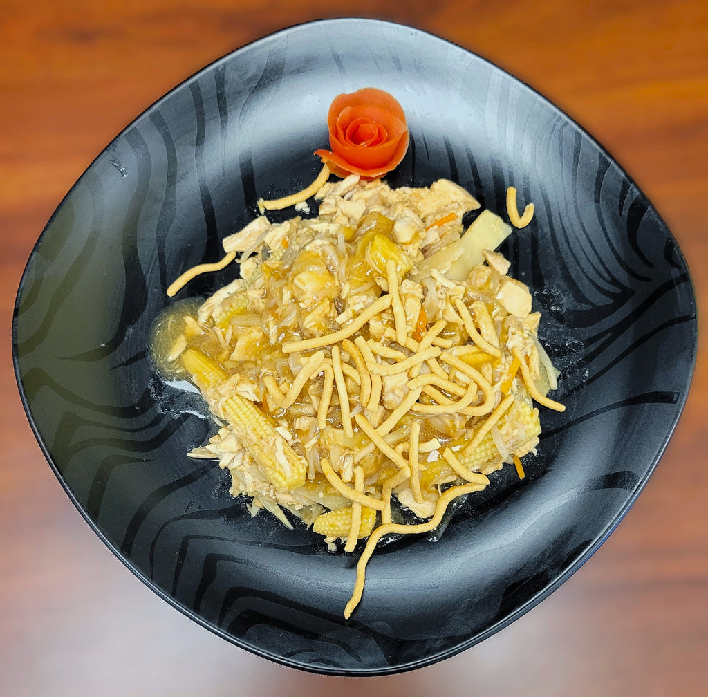 Chicken Chow Mein with a side of Chow Mein Noodles- Small